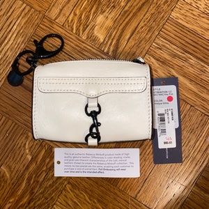 Rebecca Minkoff Mini MAC Key Fob in Antique White, New with Tags